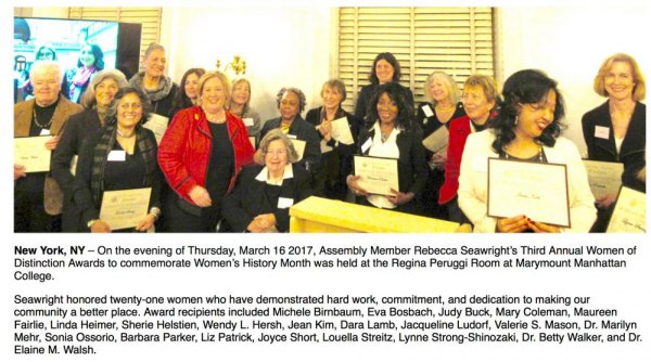 Roosevelt Islanders Shine As "Women of Distinction" A.M. Seawright with Women of Distinction, Class of 2017